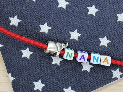 Accessoire Perle Silber Elefant (rund)